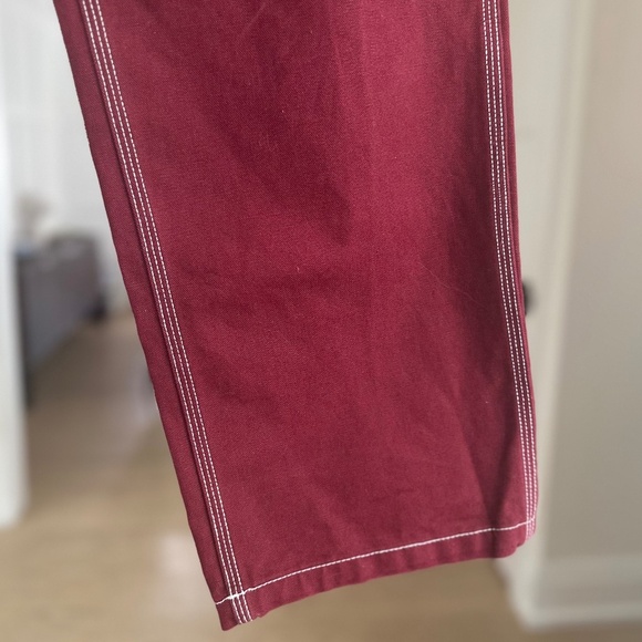 Men's GOLF WANG Red / Burgundy Cotton Twill Work Pant - Size 34 - Picture 9 of 15